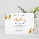 Frühlingstag daffodil Geburtstag Einladung (Stehend Vorderseite)