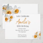 Frühlingstag daffodil Geburtstag Einladung (Vorne/Hinten)