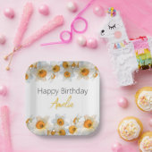 Frühlingstag daffodil Geburtstag Pappteller (Party)