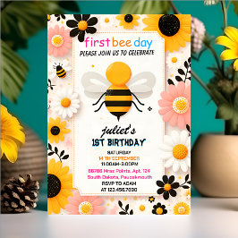 Frühlingstag Gelb erster Bienentag Geburtstag Einladung