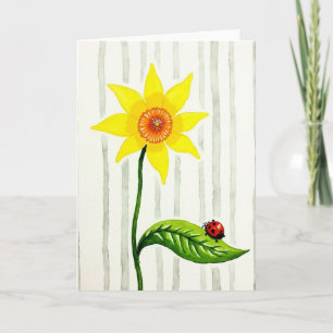 Frühlingstag-Grußkarte mit leuchtenden Blüten Karte
