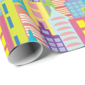 Frühlingstag in der Stadt Geschenkpapier (Rolleneckpunkt)