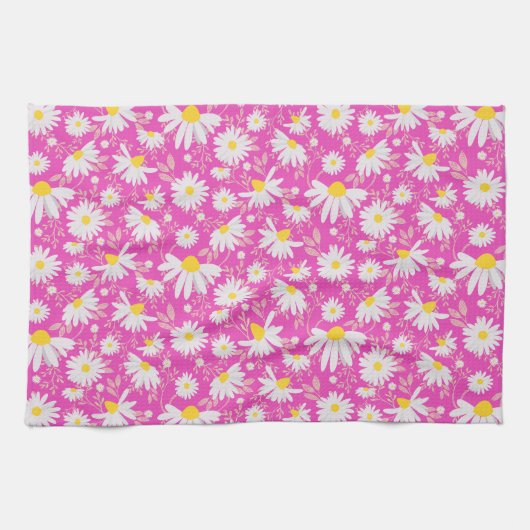 Frühlingstage - Rosa Geschirrtuch (Horizontal)