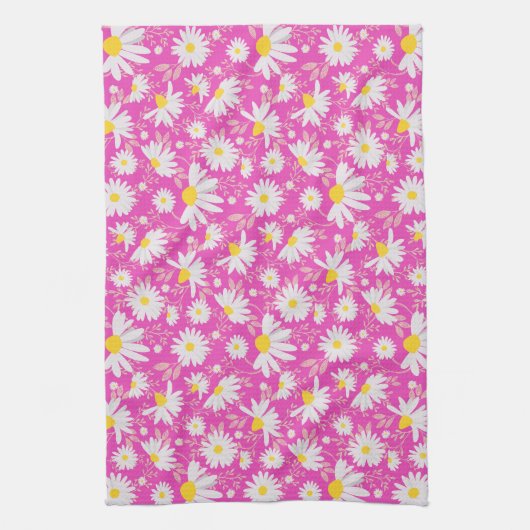 Frühlingstage - Rosa Geschirrtuch (Vertikal)