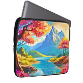 Frühlingstal: Aussicht auf Berge Laptopschutzhülle (Vorne Rechts)