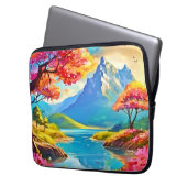Frühlingstal: Aussicht auf Berge Laptopschutzhülle (Vorderseite Links)