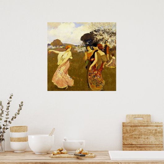 Frühlingstanz, Arthur F. Mathews Poster (Küche)