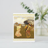 Frühlingstanz, Arthur F. Mathews Postkarte (Stehend Vorderseite)