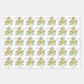 Frühlingstee Party Gelbe Teeköpfe und Rose Geschenkpapier Set (Vorderseite 2)