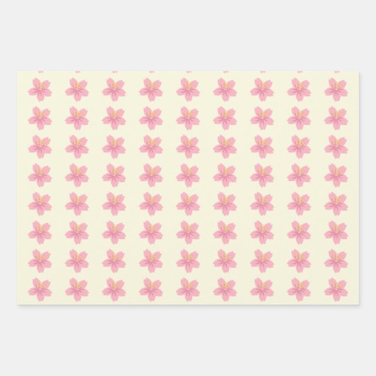Frühlingstee Party Pink Wrapping Paper Geschenkpapier Set (Vorderseite 3)