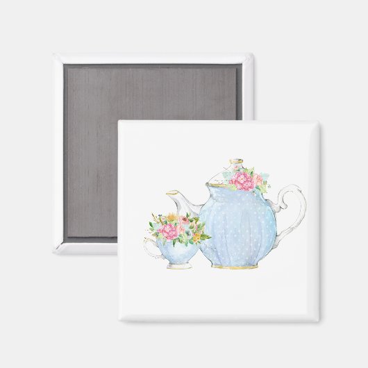 Frühlingstee, Tee, Tee, Blumentee, Blume Magnet (Vorderseite/Rückseite)