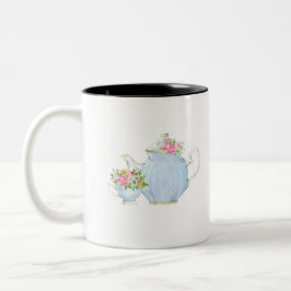 Frühlingstee, Tee, Tee, Blumentee, Blume Zweifarbige Tasse
