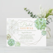 Frühlingsterarium Succules Brautparty Einladung (Stehend Vorderseite)