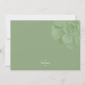 Frühlingsterarium Succules Brautparty Einladung (Rückseite)