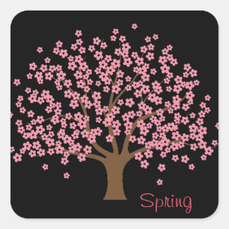 Frühlingsticker Quadratischer Aufkleber