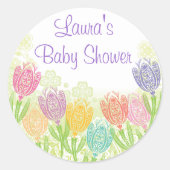 Frühlingsticker Runder Aufkleber (Vorderseite)