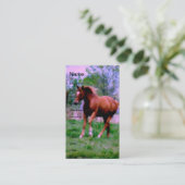 Frühlingstraum, Sorrel Trotting Visitenkarte (Stehend Vorderseite)