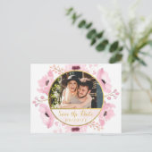 Frühlingstriche Wasserfarben Save the Date Ankündigungspostkarte (Stehend Vorderseite)