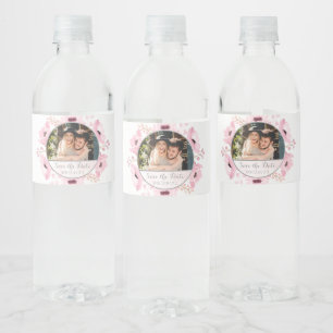 Frühlingstriche Wasserfarben Save the Date Wasserflaschenetikett