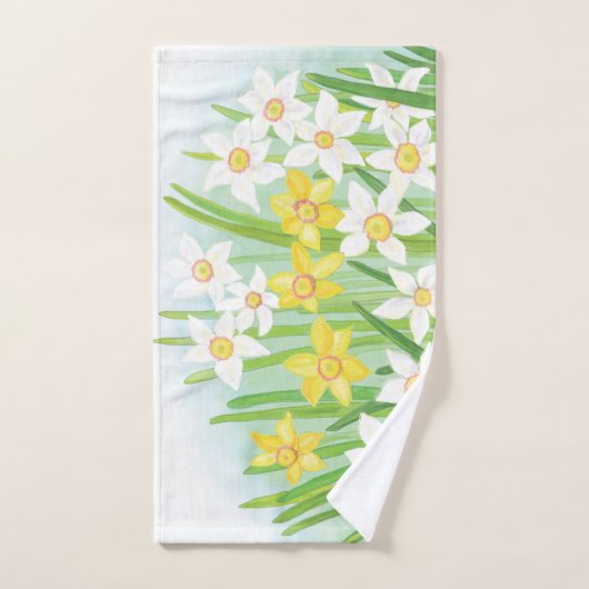 Frühlingstrockner aus Weiß und Gelb Badhandtuch Set (Handtuch)