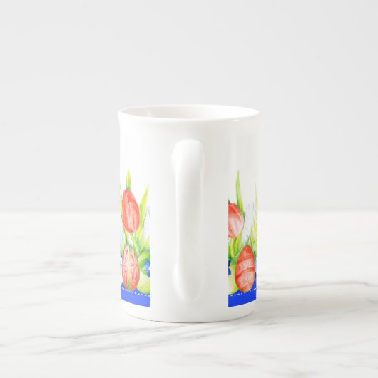 Frühlingstruppen Osterbrone China Tasse (Rückseite)