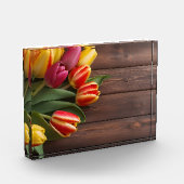 Frühlingstulis für den Valentinstag Fotoblock (Links)