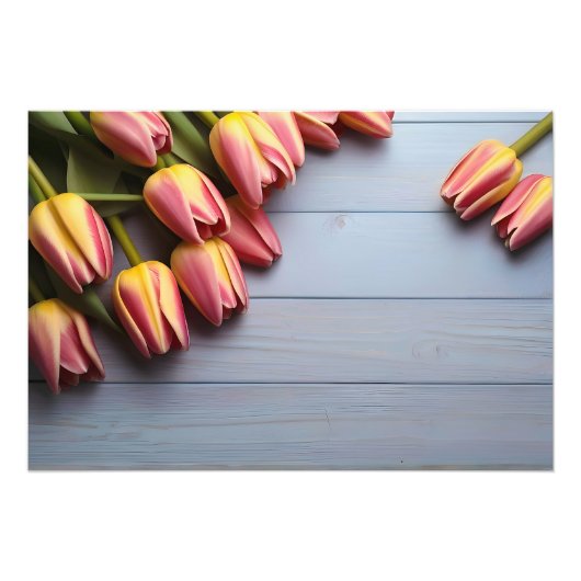 Frühlingstulis für den Valentinstag Fotodruck (Vorne)