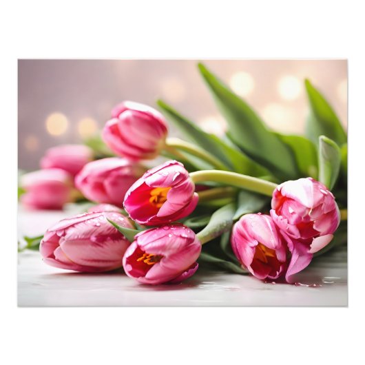 Frühlingstulis für den Valentinstag Fotodruck (Vorne)