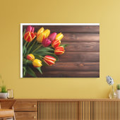 Frühlingstulis für den Valentinstag Leinwanddruck (Insitu (Wohnzimmer))