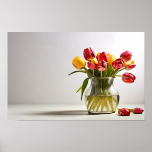Frühlingstulis für den Valentinstag Poster