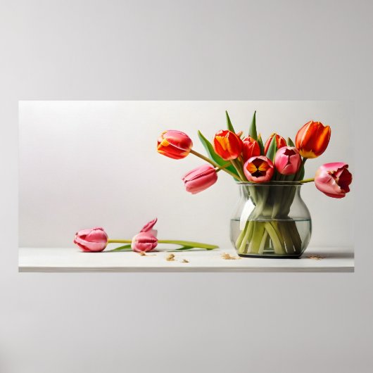 Frühlingstulis für den Valentinstag Poster (Vorne)