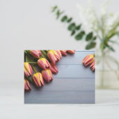 Frühlingstulis für den Valentinstag Postkarte (Stehend Vorderseite)