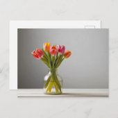 Frühlingstulis für den Valentinstag Postkarte (Vorne/Hinten)