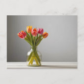 Frühlingstulis für den Valentinstag Postkarte (Vorderseite)