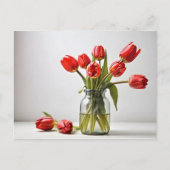 Frühlingstulis für den Valentinstag Postkarte (Vorderseite)