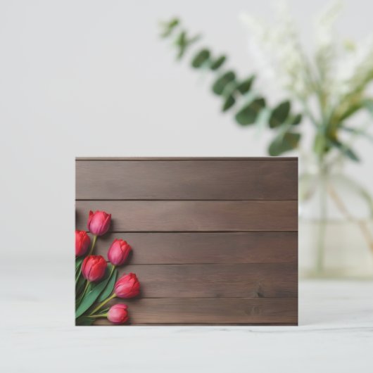 Frühlingstulis für den Valentinstag Postkarte (Stehend Vorderseite)