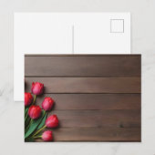 Frühlingstulis für den Valentinstag Postkarte (Vorne/Hinten)