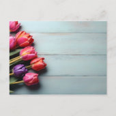 Frühlingstulis für den Valentinstag Postkarte (Vorderseite)