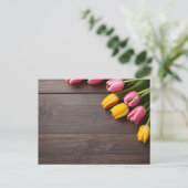 Frühlingstulis für den Valentinstag Postkarte (Stehend Vorderseite)