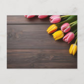 Frühlingstulis für den Valentinstag Postkarte (Vorderseite)