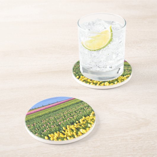 Frühlingstulpenfeld Untersetzer (Seite)