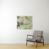 Frühlingstwinzige, rosa, blumengeschmückte Perisei Wandteppich (Beispiel (Horizontal))