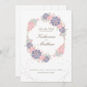 Frühlingsukkulturen, die das Datum speichern Save The Date (Vorne/Hinten)