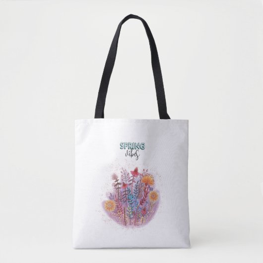 Frühlingsvillen floral tasche (Vorderseite)