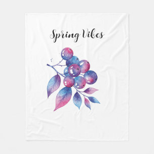 Frühlingsvillen floralkosmisch fleecedecke