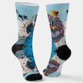 FRÜHLINGSVÖGEL / ART DECO MODE KOSTÜMDESIGNER SOCKEN (Gewinkelt)