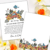 Frühlingsvögel Danke, Baby Shower Card Dankeskarte