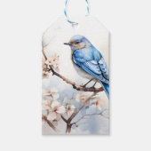 Frühlingsvogel im blühenden Baum Geschenkanhänger (Vorderseite)