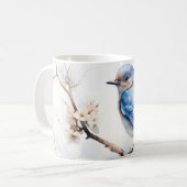 Frühlingsvogel im blühenden Baum Kaffeetasse (Vorderseite Links)