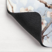 Frühlingsvogel im blühenden Baum Mousepad (Ecke)